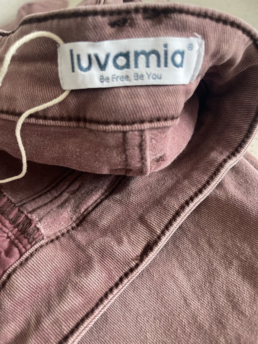 Luvamia Wide Leg Winter Pecan Brown High-waisted Pants size L - Picture 5 of 8